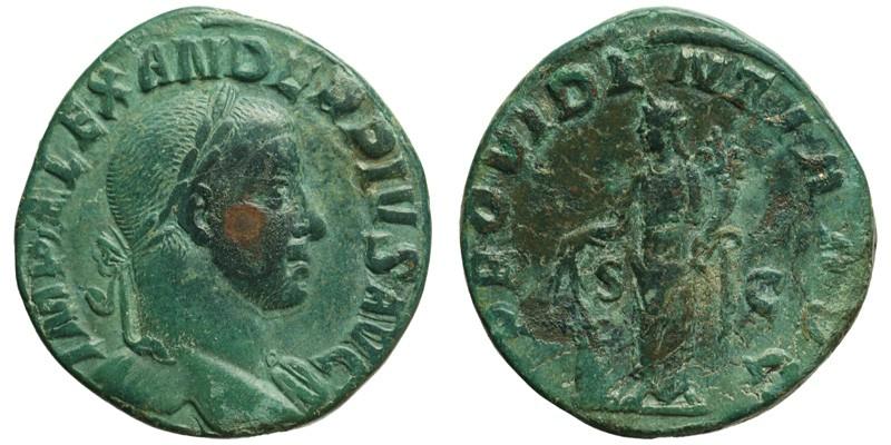 Severus Alexander; AE Sestertius; Providentia