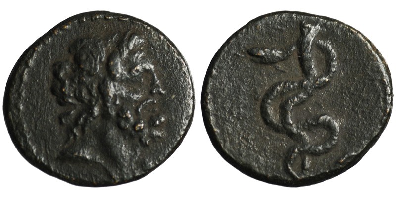 Syria, Seleucis and Pieria, Antioch (?); Asklepios/snake