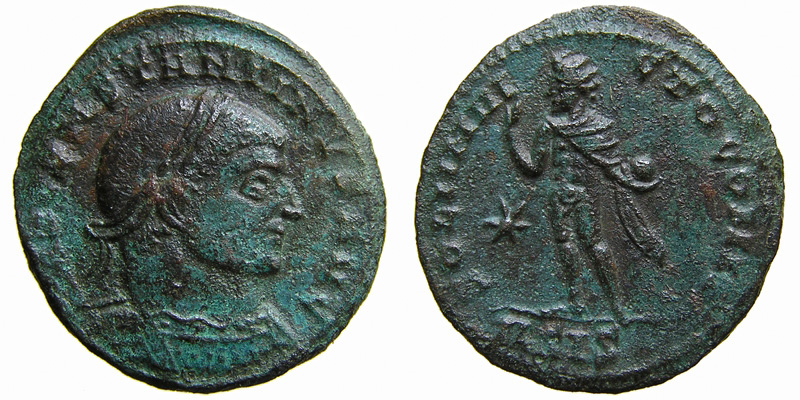 Constantine I; AE3 Siscia; Sol