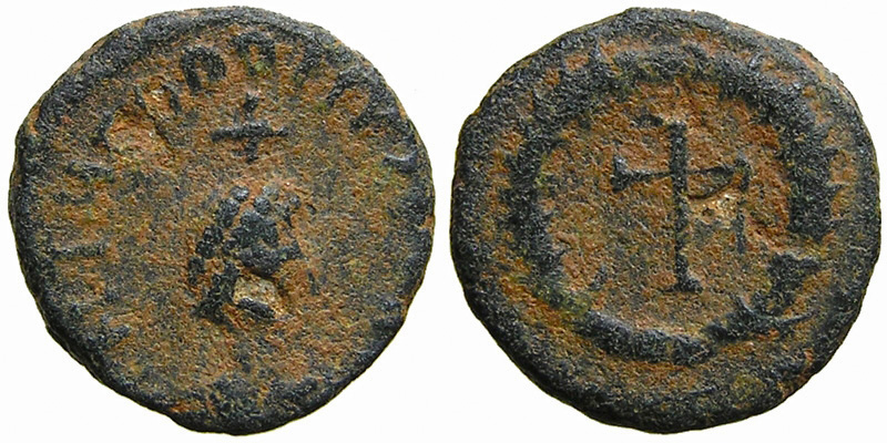 Theodosius II; AE4 Antioch; cross in wreath
